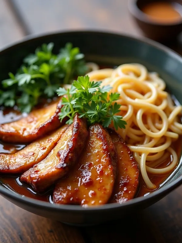 Chicken Teriyaki Ramen Bowl with Miso-Soy Broth