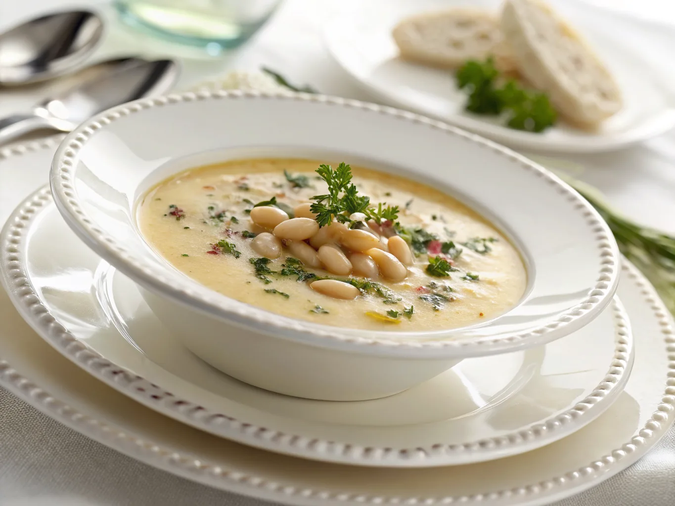 Creamy Vegan Tuscan White Bean Soup