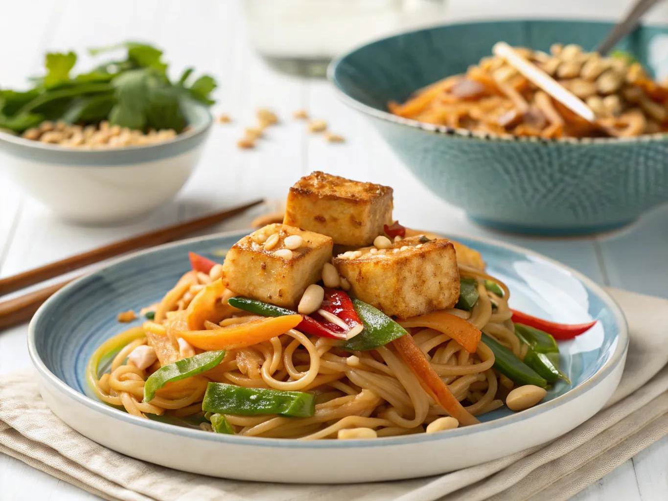 Crispy Tofu Pad Thai Vegan