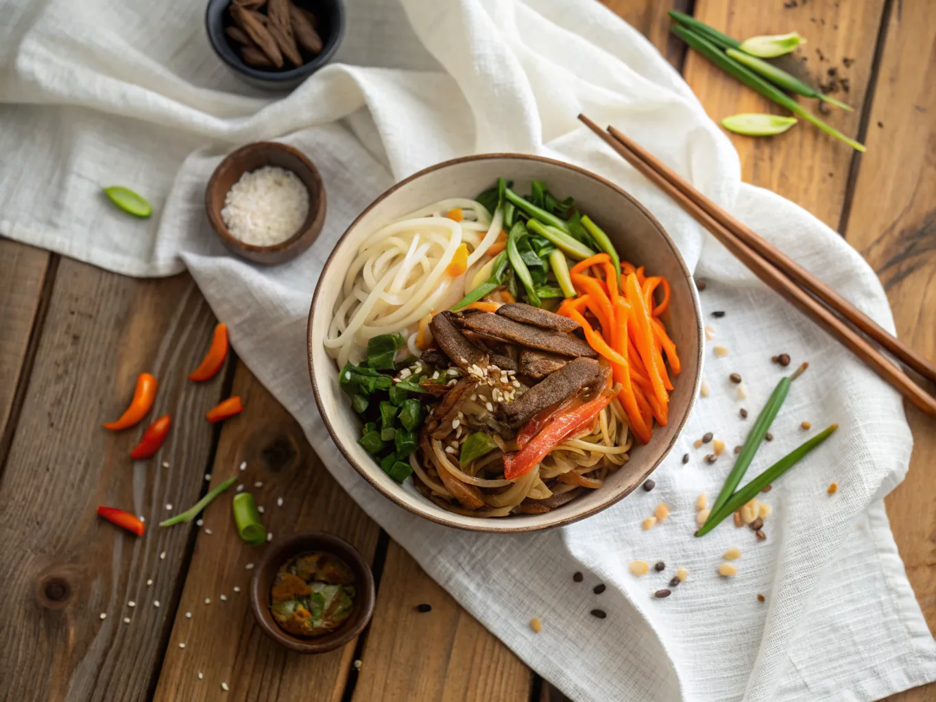 Kimchi Bulgogi Japchae Bowl