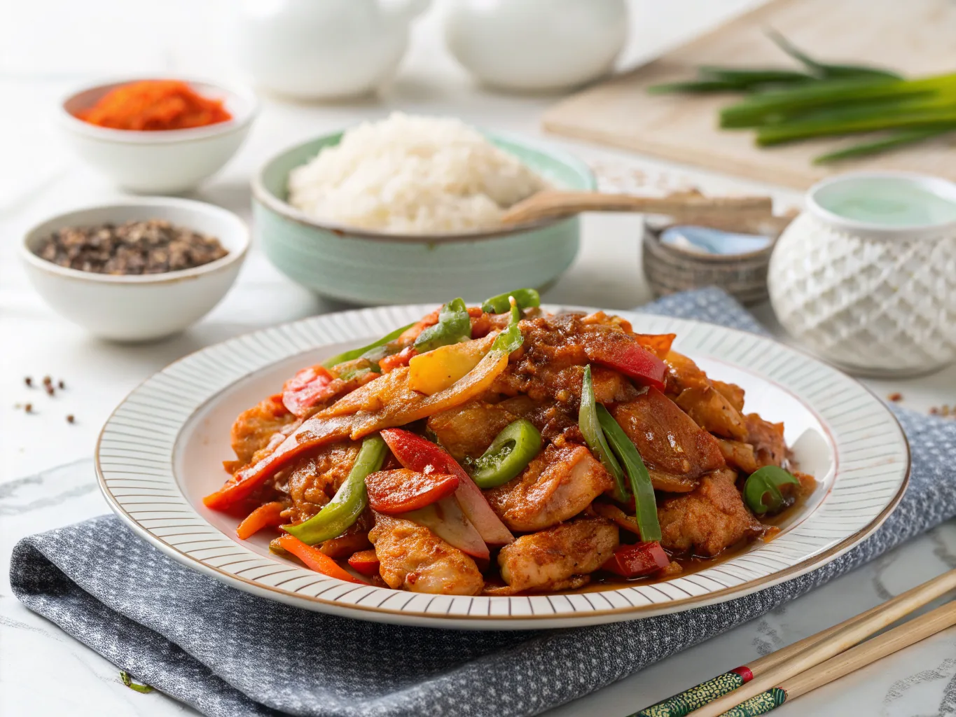 Korean Dakgalbi Spicy Stir Fried Chicken