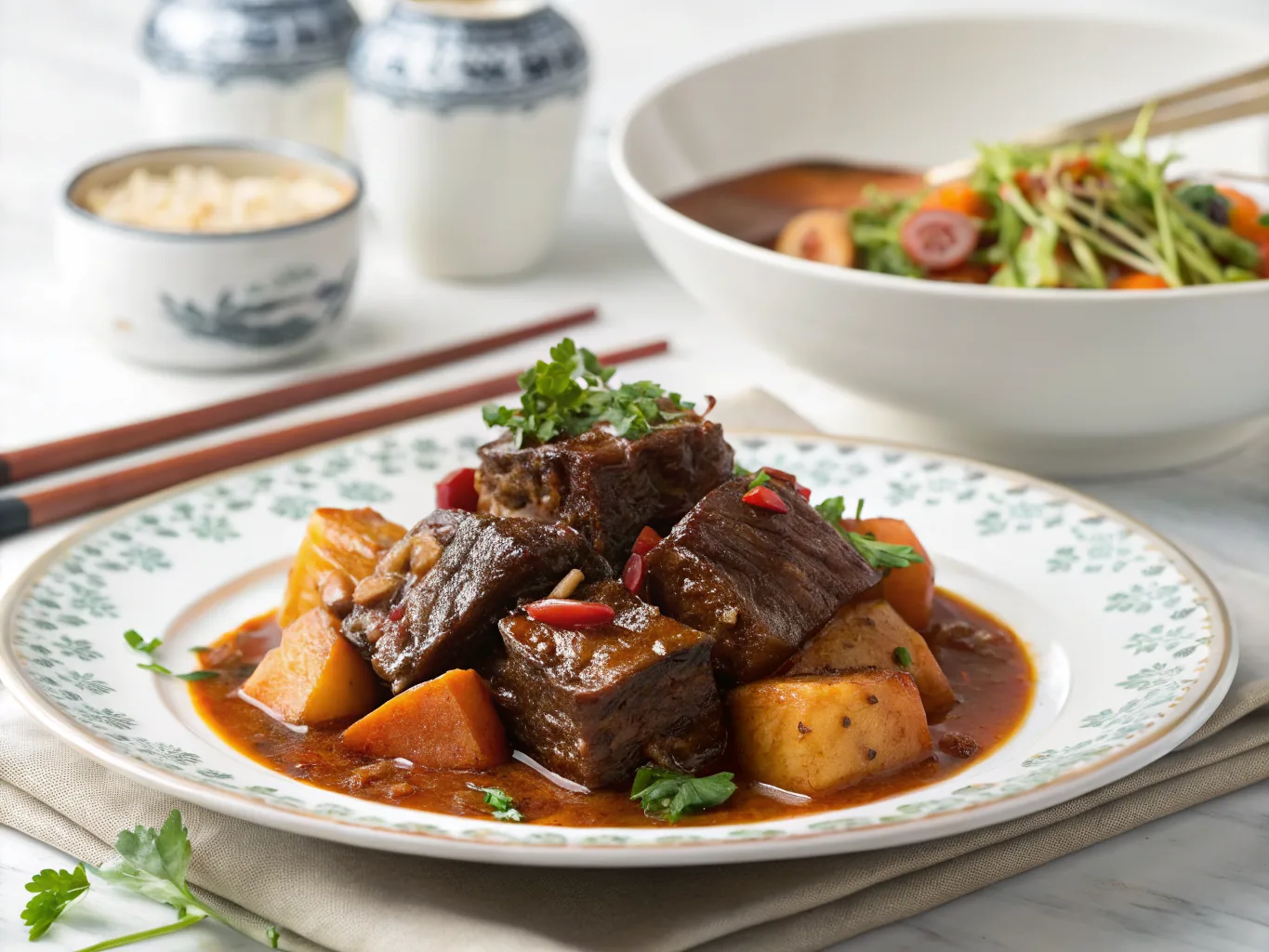 Korean Galbi Jjim Braised Short Ribs