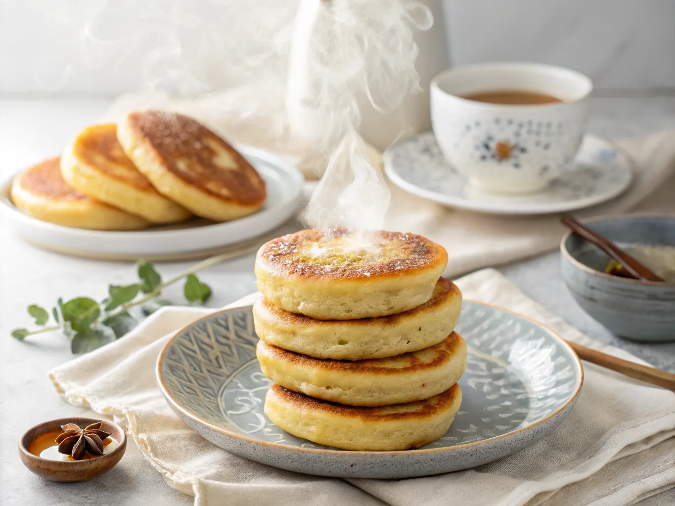 Korean Hotteok Sweet Pancakes Street Food