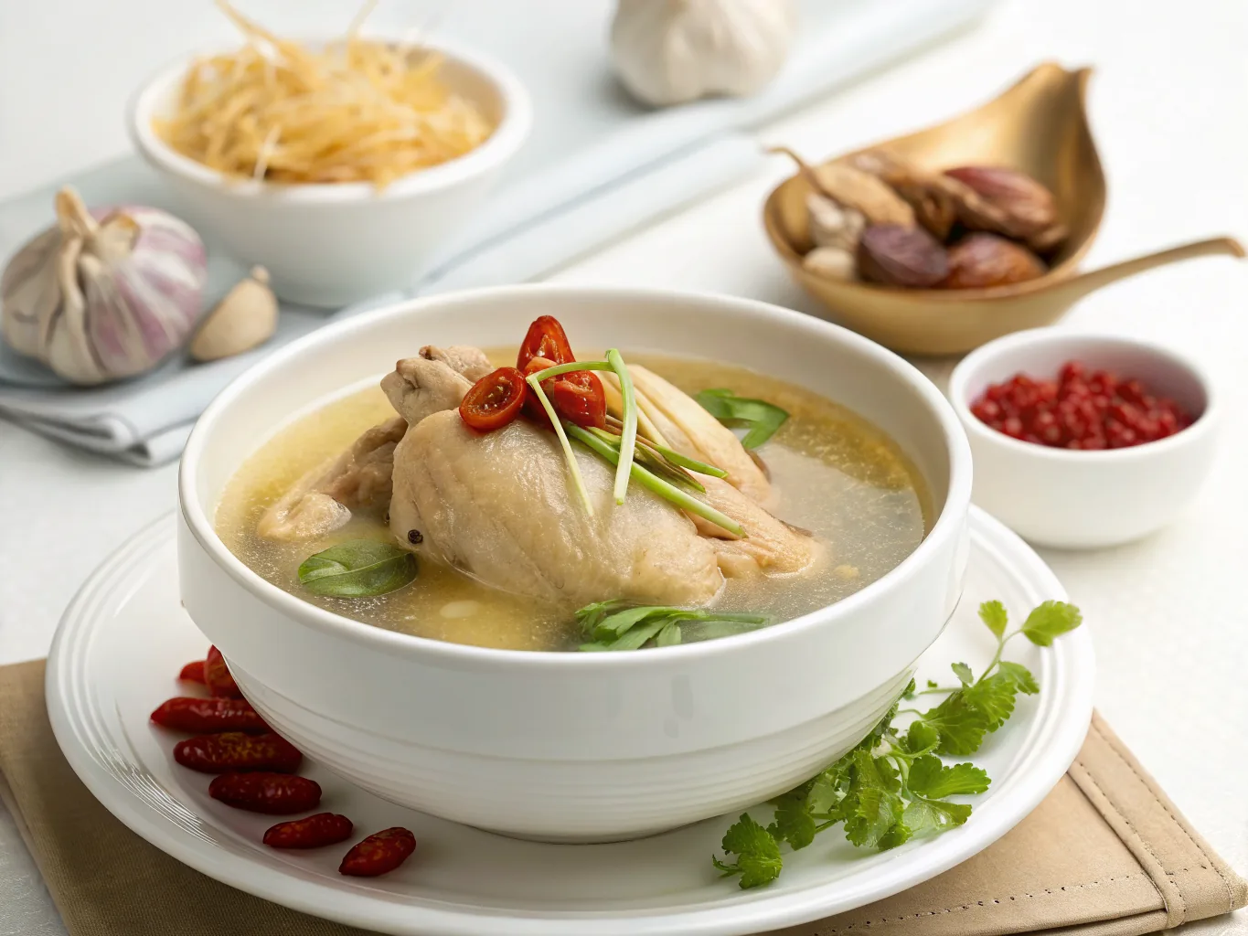 Korean Samgyetang Ginseng Chicken Soup