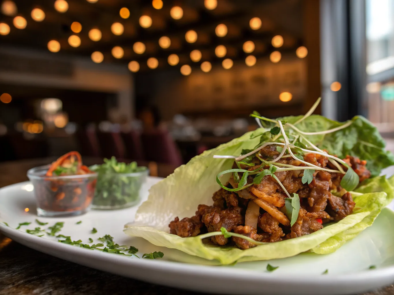 Korean Spicy Pork Bulgogi Lettuce Wraps