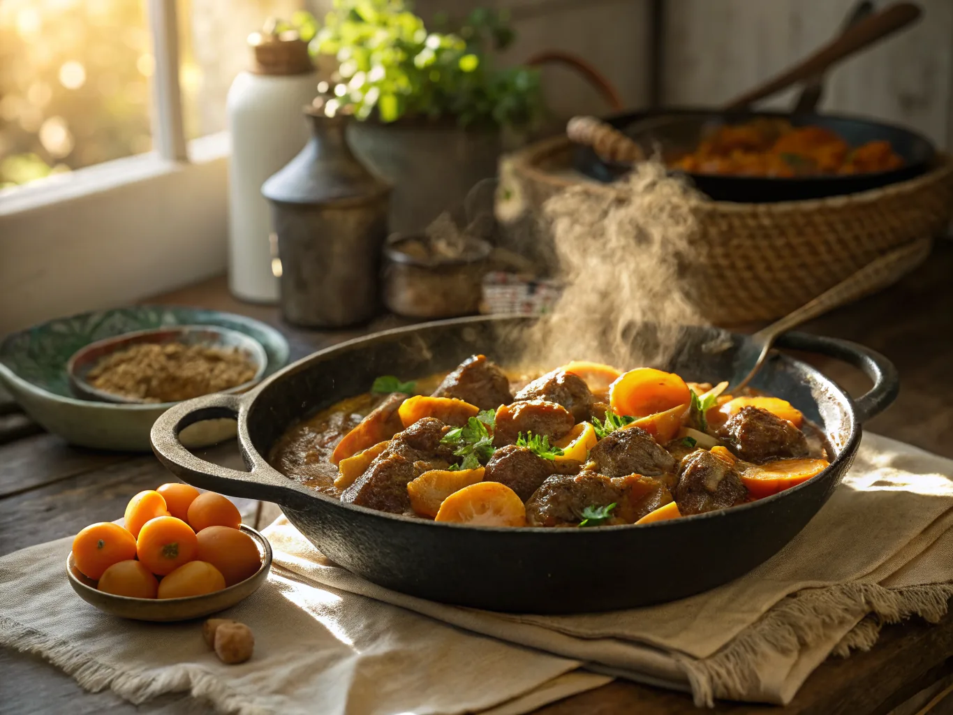 Lamb and Apricot Tagine with Saffron and Honey