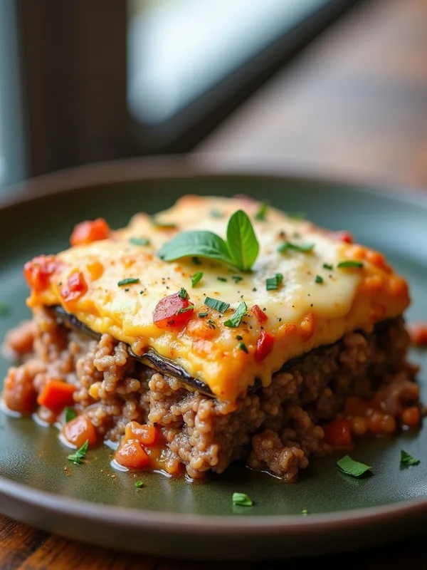 Lamb and Eggplant Moussaka with Creamy Béchamel