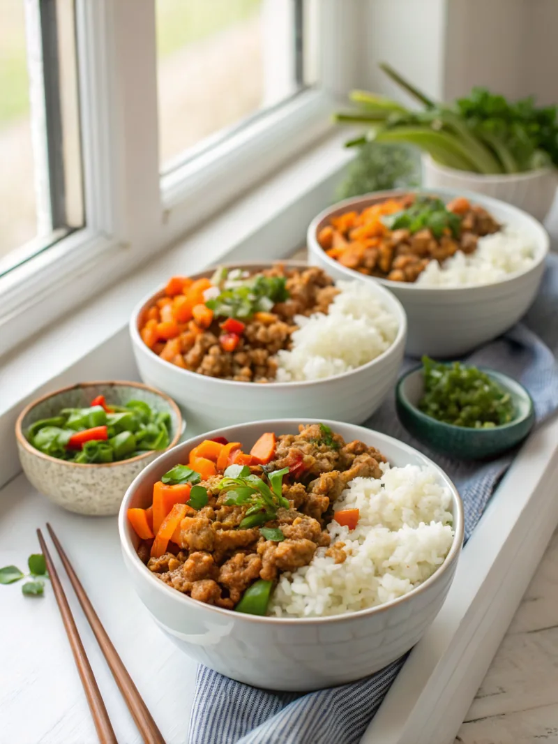 Meal Prep Sunday: 4 Days of Spicy Turkey Rice Bowls in 45 Minutes