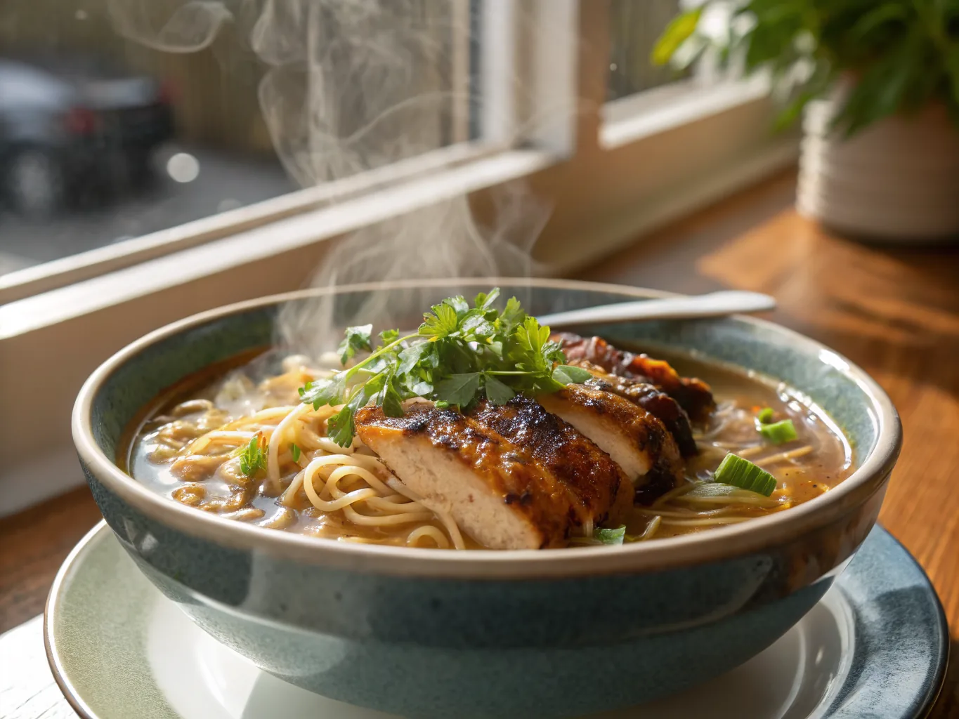 Miso-Glazed Teriyaki Chicken Ramen Bowl