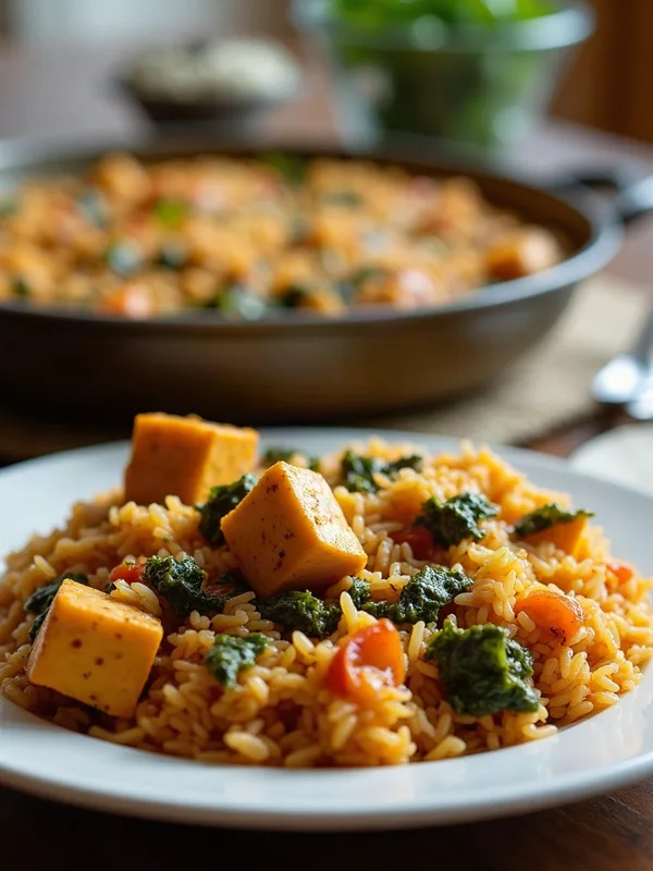 Paneer Makhani Biryani with Spinach