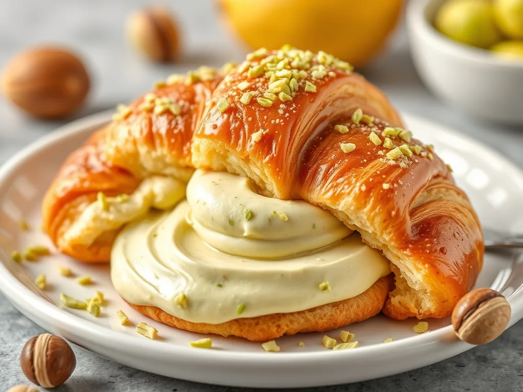 Pistachio Cream Croissant Viral