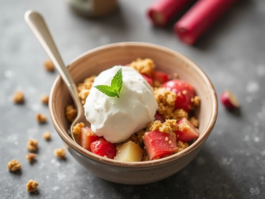 Rhubarb Crumble Easy Spring Dessert
