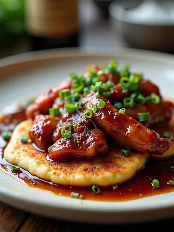Sichuan Mala Crispy Duck with Scallion Pancakes