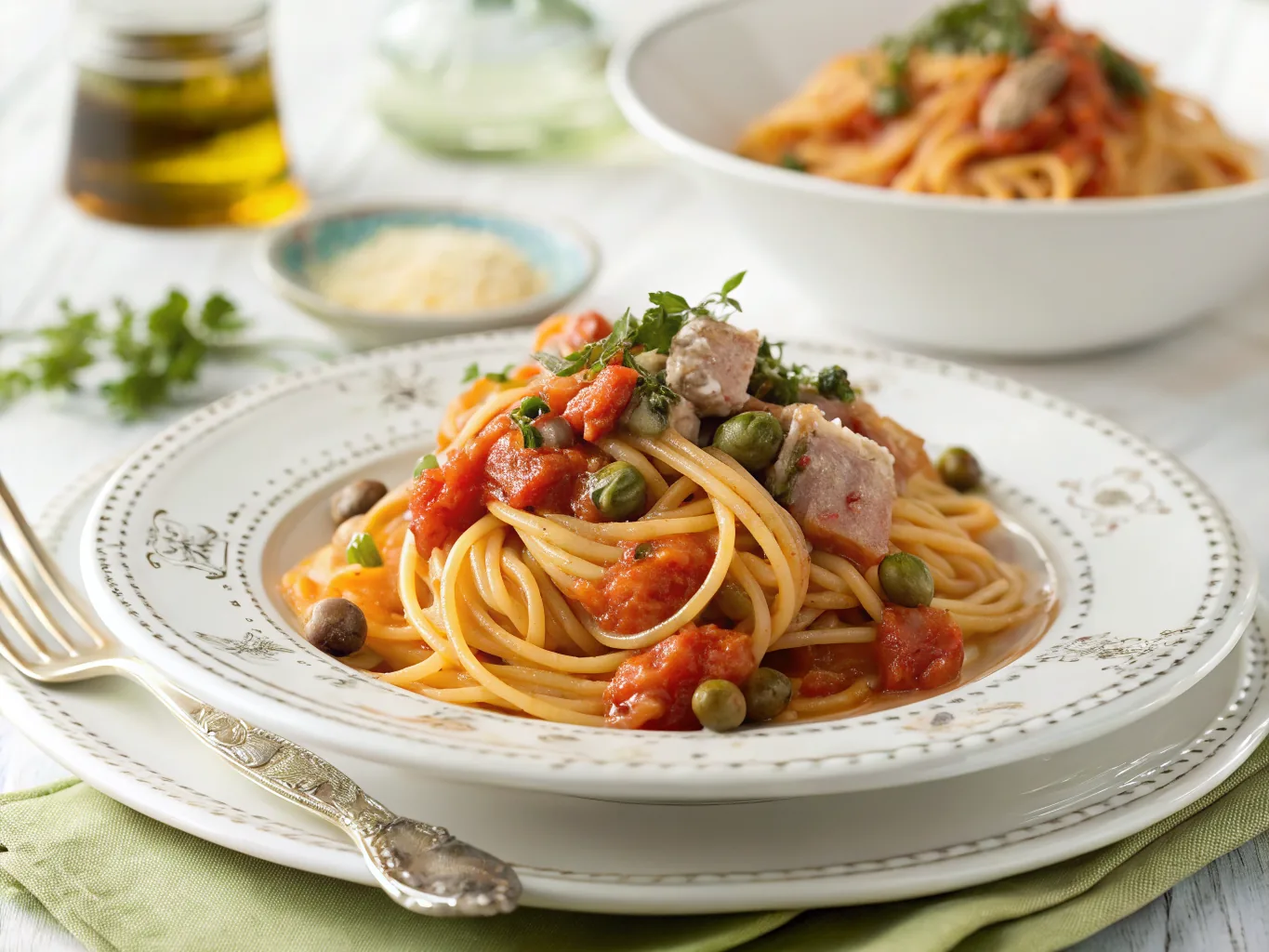 Sicilian Tuna Pasta with Capers