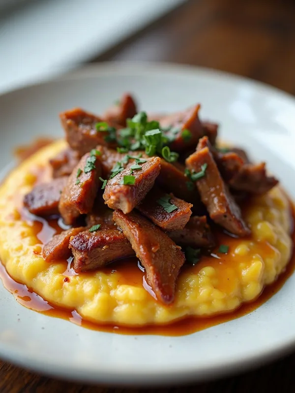 Smoky Bourbon BBQ Pulled Pork with Creamy Cheddar Grits
