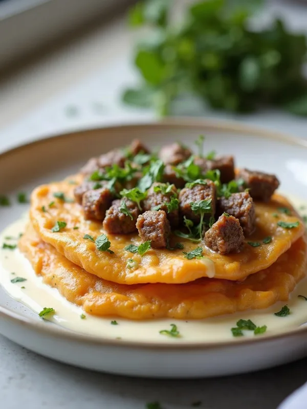 Spiced Lamb Manti with Garlic Yogurt and Minted Butter