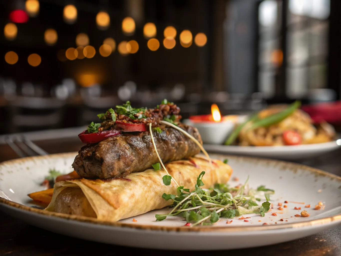 Spicy Adana Kebab Wrapped in Crispy Phyllo Borek