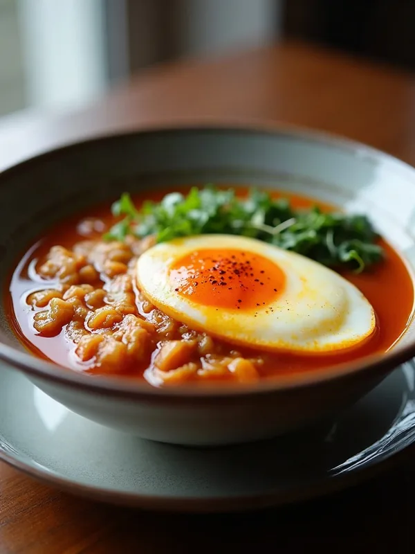 Spicy Miso Ramen Bowl with Soy-Marinated Egg