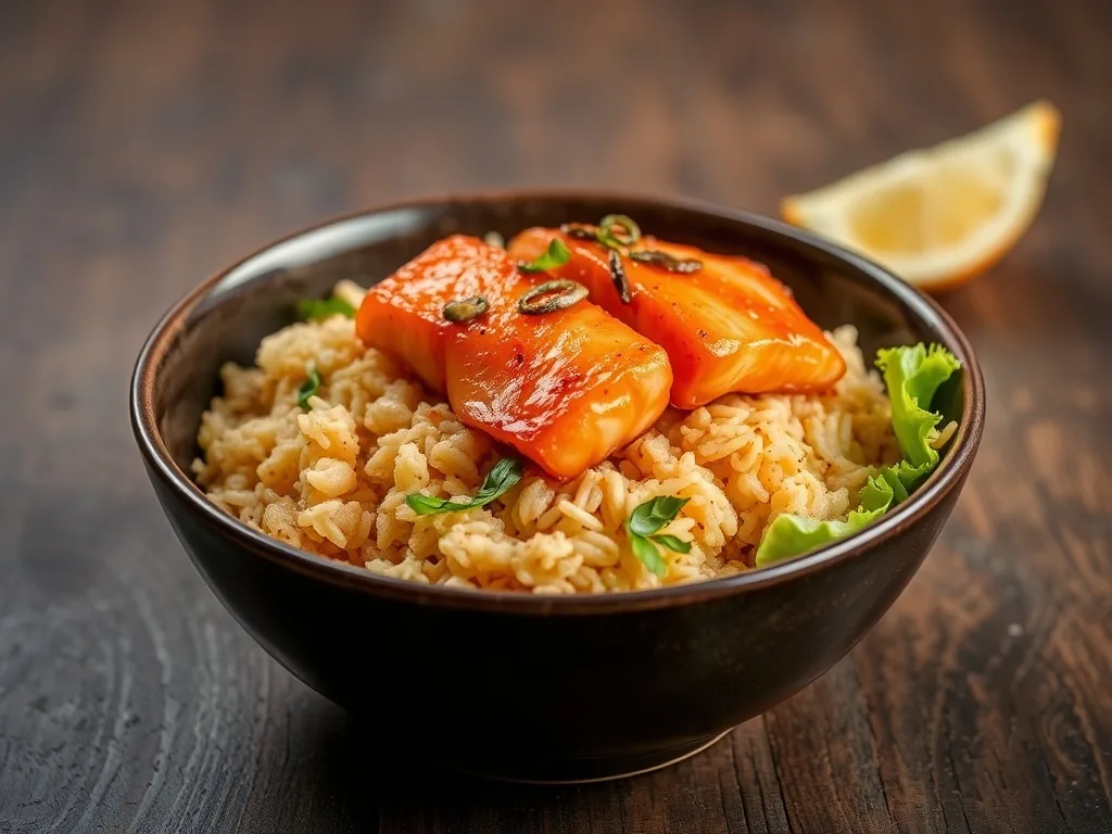 Spicy Salmon Crispy Rice Bowl