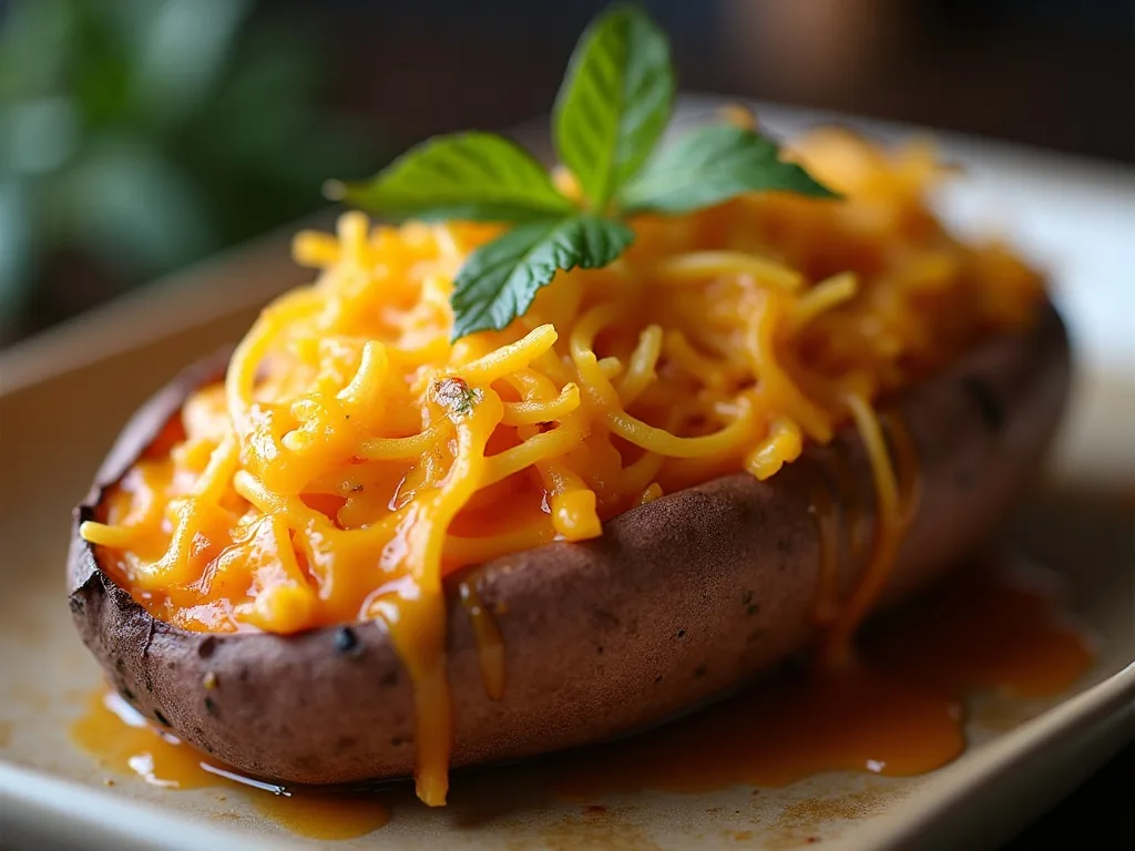 Cheese Stuffed Sweet Potato