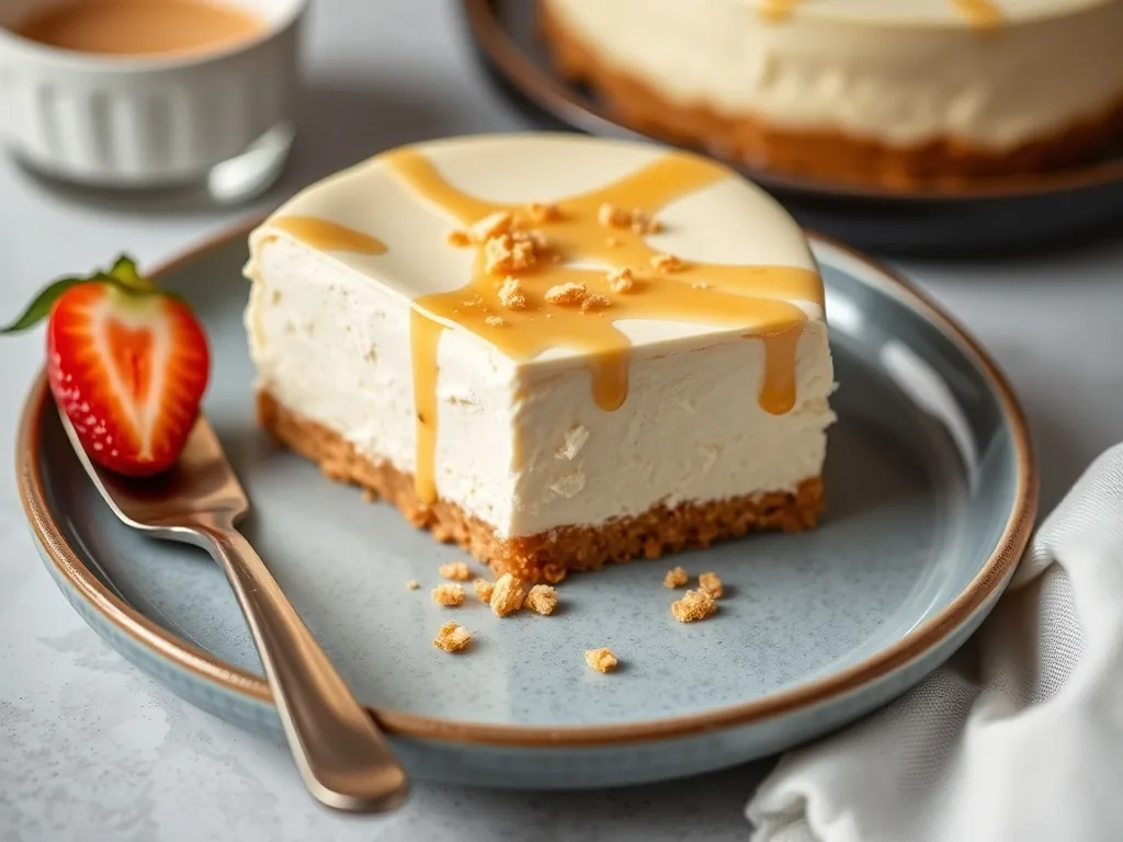 Two-Ingredient Japanese Cheesecake with Greek Yogurt and Biscoff