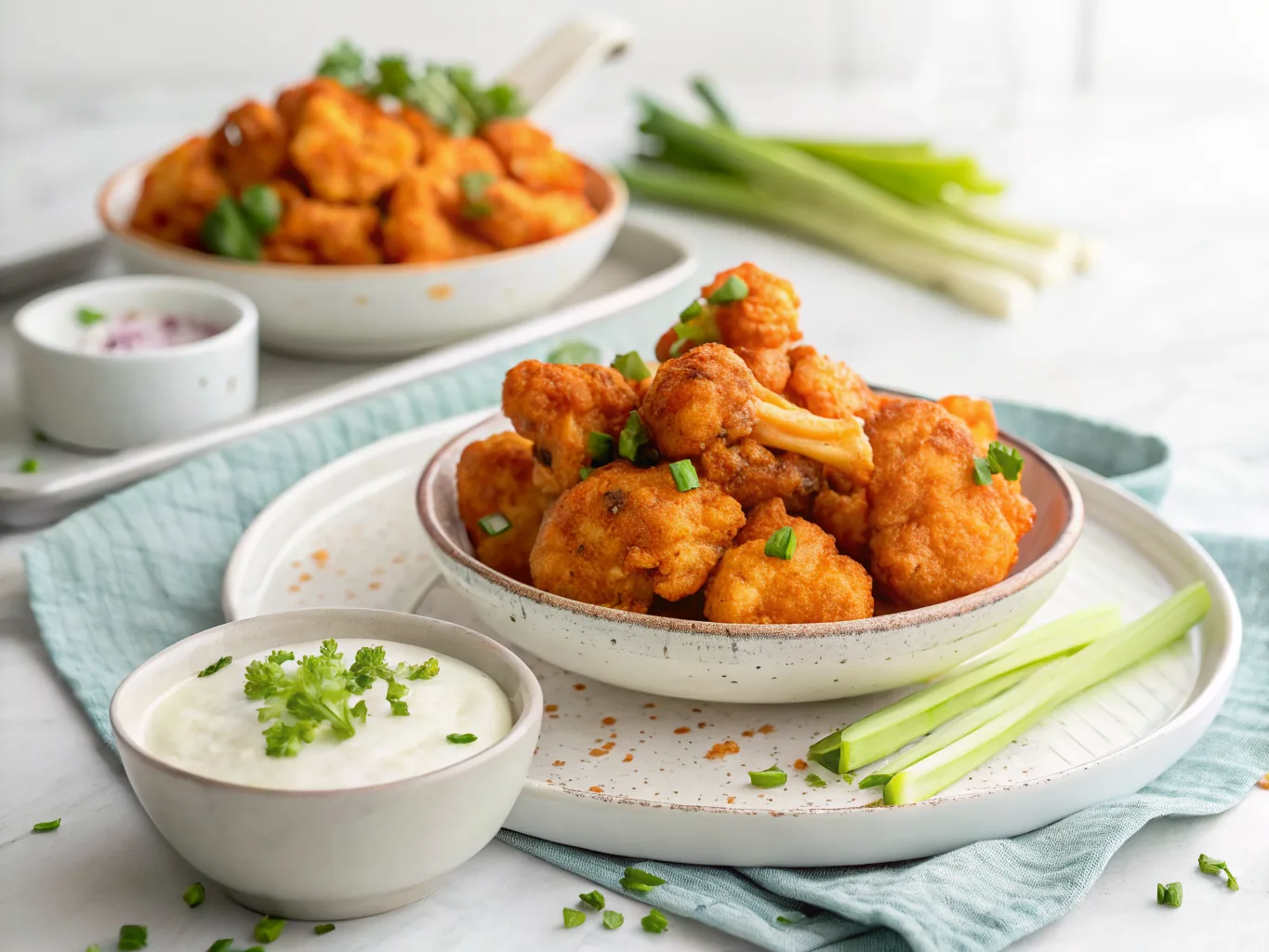 Vegan Cauliflower Buffalo Wings