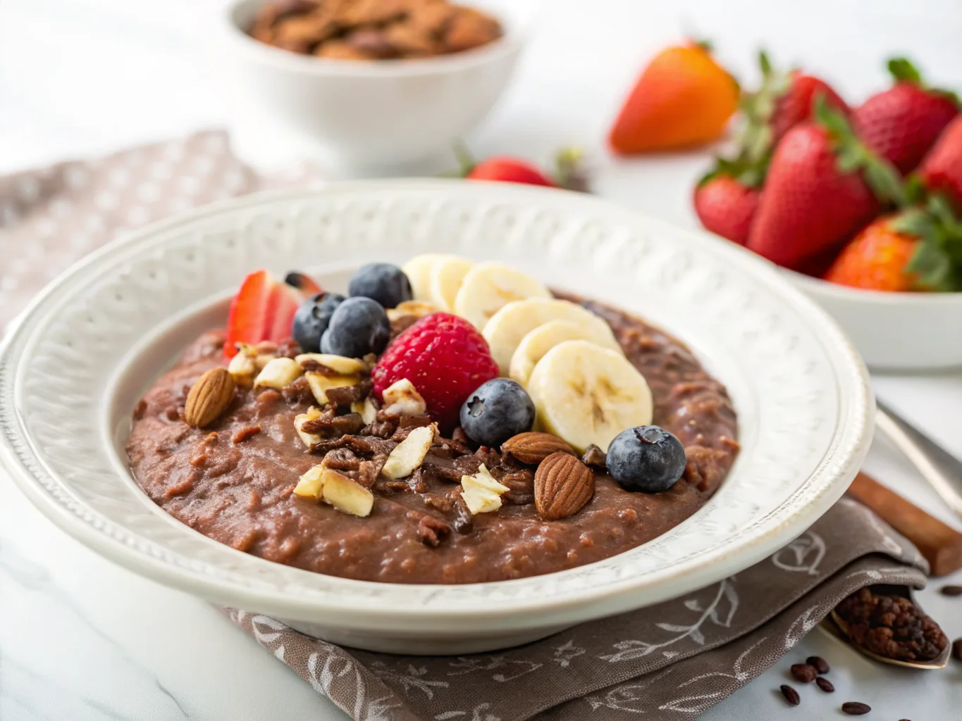 Vegan Chocolate Protein Overnight Oats