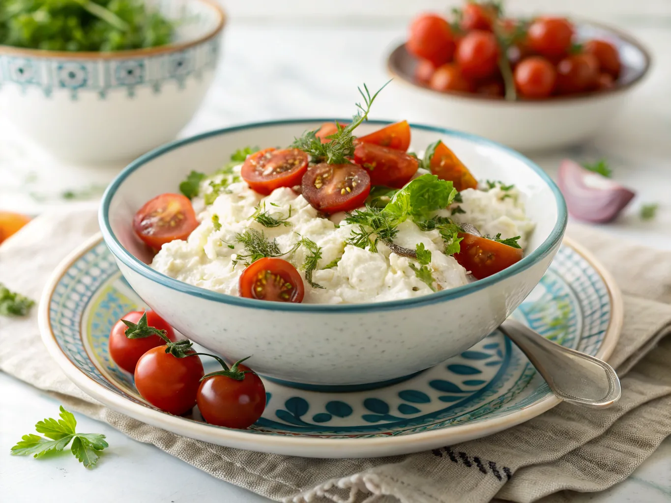 Vegan Cottage Cheese Alternative Bowl