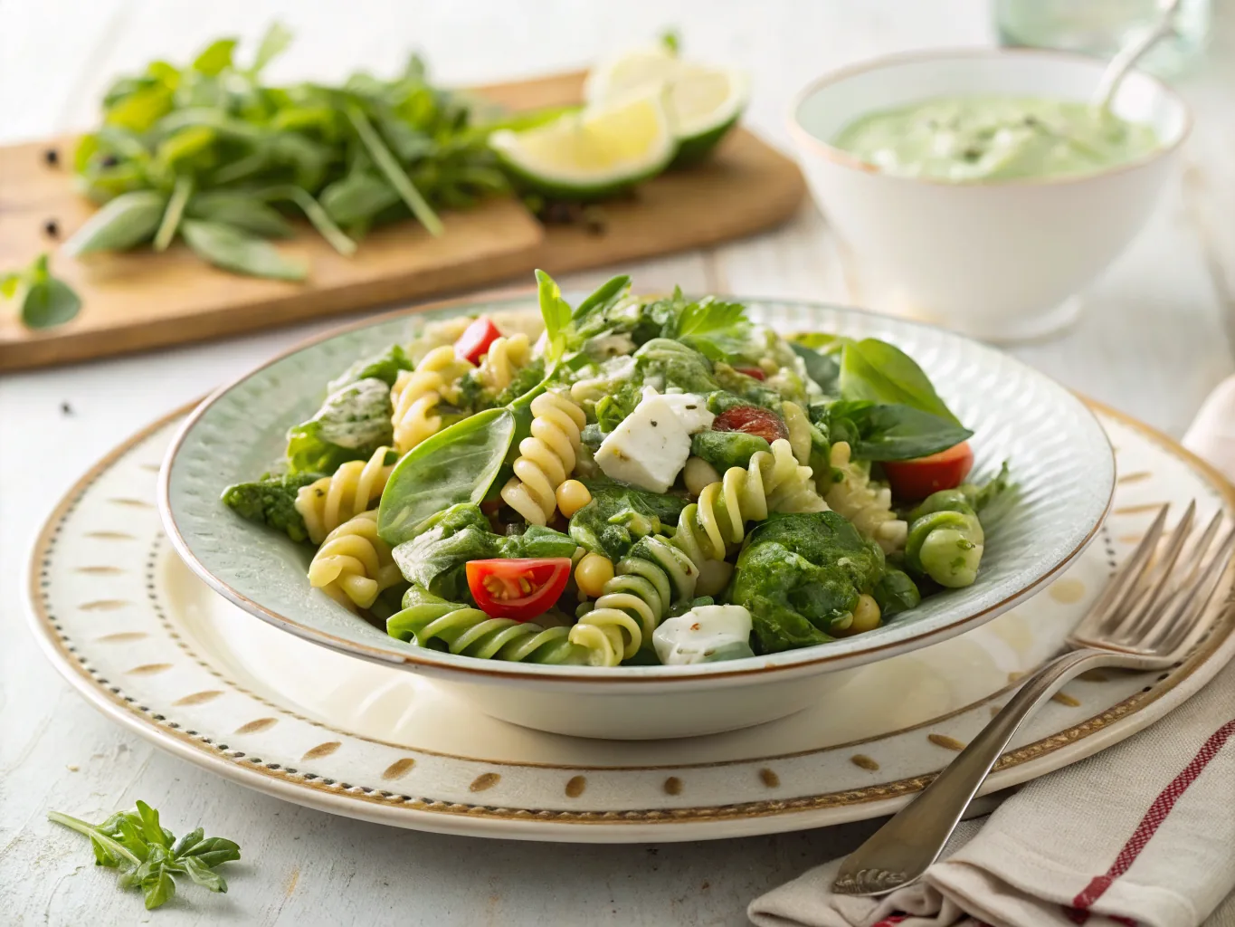 Vegan Green Goddess Pasta Salad