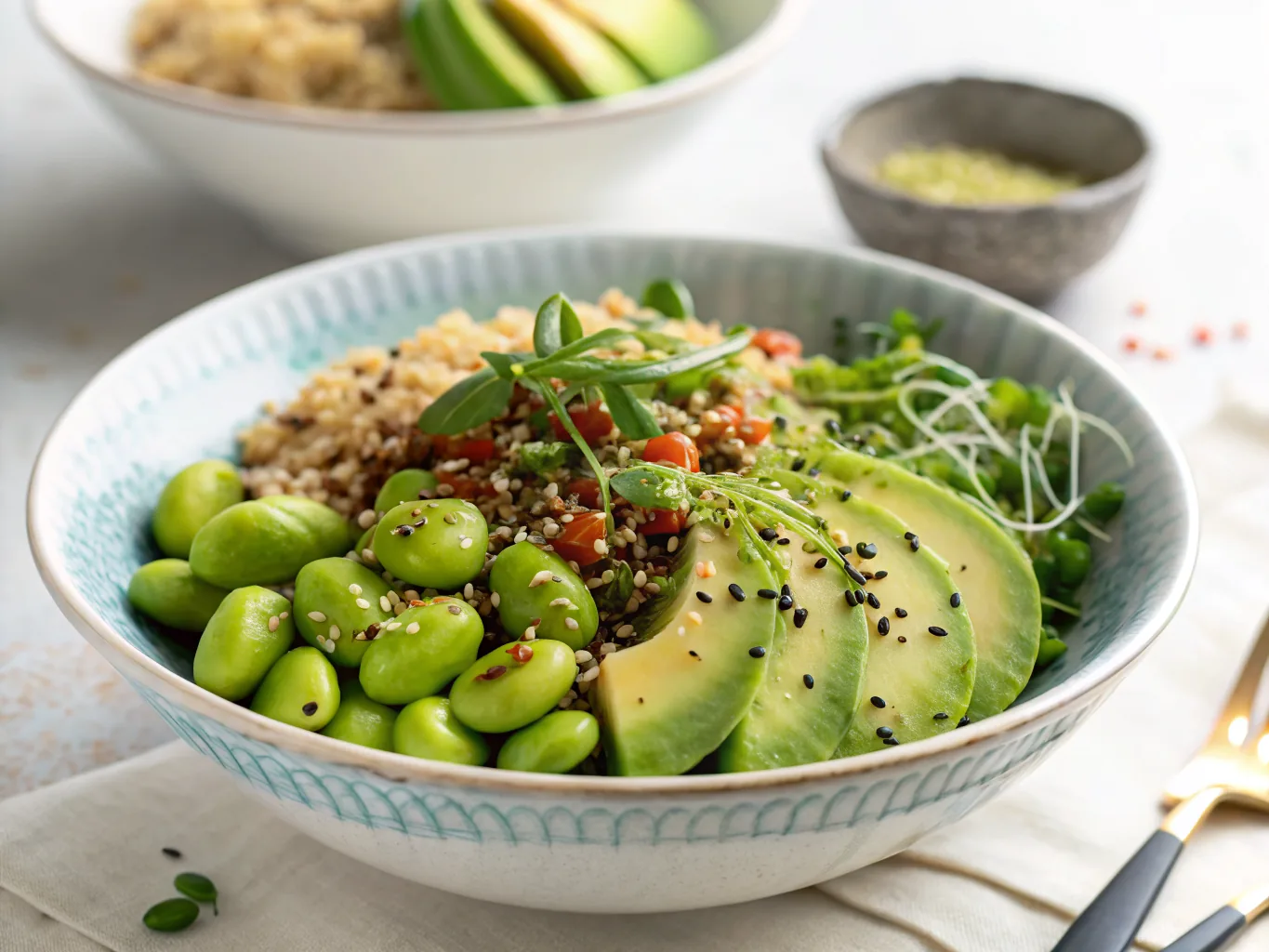 Vegan High Protein Edamame Bowl