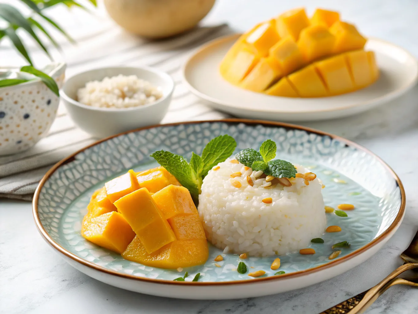 Vegan Mango Sticky Rice Thai Dessert